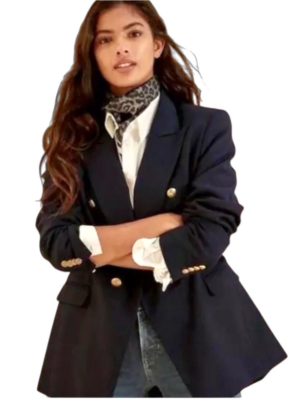 Banana Republic Captain’s Double-Breasted Blazer Cotton Size 8P